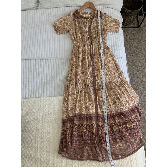 Spell And The Gypsy Collective Dress XS Maxi Sundown Brown Spice Boho Hippie - Picture 12 of 12